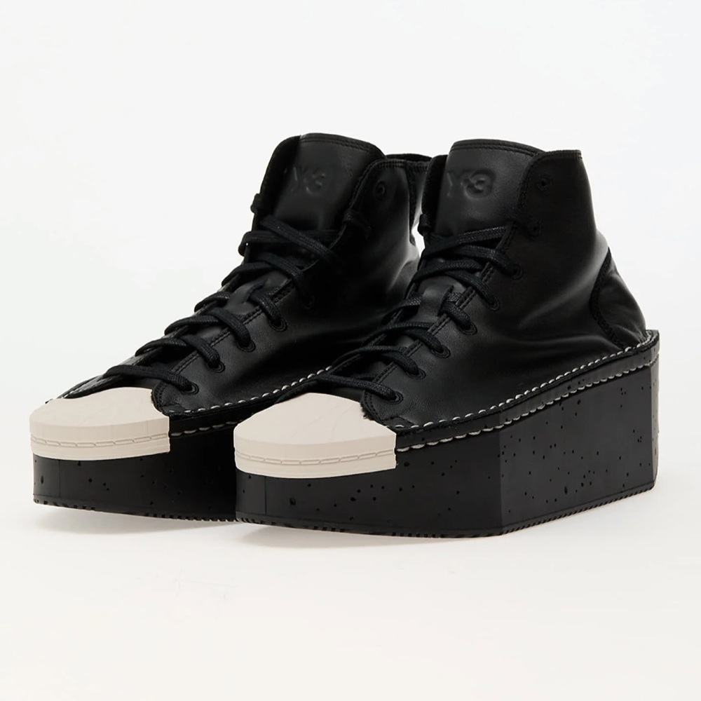 Y-3 Black Kyasu HI Leather Sneakers